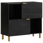 vidaXL Buffet noir 80x33x75 cm bois d'ingénierie