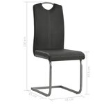vidaXL Chaises à manger cantilever lot de 4 gris similicuir