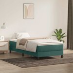 vidaXL Sommier à lattes de lit et matelas vert foncé 80x220 cm velours