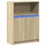 vidaXL Buffet avec LED chêne sonoma 72x34x100 cm bois d'ingénierie