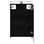 vidaXL Armoire Miroir de Salle de Bain Chêne noir 40 x 10 5 x 60 5 cm