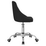 vidaXL Chaise pivotante de salle à manger Noir Tissu