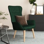 vidaXL Chaise de relaxation Vert foncé Tissu