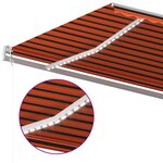 vidaXL Auvent automatique capteur de vent LED 600x300 cm Orange marron