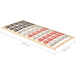 vidaXL Cadre de lit avec 12 lattes et supports 100x200 cm