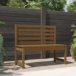 vidaXL Banc de jardin marron miel 109 cm bois de pin massif