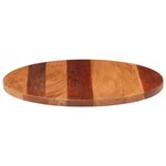 vidaXL Dessus de table bois massif d'acacia rond 25-27 mm 60 cm