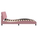 vidaXL Cadre de lit avec LED sans matelas rose 160x200 cm velours