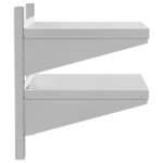 vidaXL Étagère murale à 2 niveaux 50x40x60 cm argenté acier inoxydable