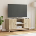 vidaXL Meuble TV 102 x 34 5 x 50 cm Chêne Sonoma Bois d'ingénierie
