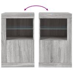 vidaXL Armoire latérale et lumières LED sonoma gris bois d'ingénierie