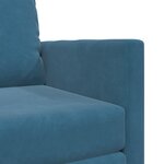 vidaXL Canapé Lit 2-en-1 Bleu 74x77x81 cm Velours
