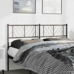 vidaXL Tête de lit métal noir 150 cm