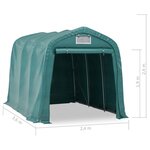 vidaXL Tente de garage PVC 2 4x3 6 m Vert