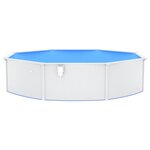 vidaXL Piscine ronde avec parois en acier 550x120 cm Blanc