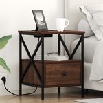 vidaXL Cabinet de chevet 2 Pièces Chêne marron 41.5 x 40.5 x 55 cm