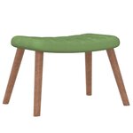 vidaXL Chaise de relaxation avec repose-pied Vert clair Velours