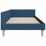 vidaXL Cadre de lit d'angle Autre avec tête de lit Bleu 100 x 200 cm