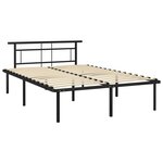 vidaXL Cadre de lit sans matelas noir métal 140x200 cm
