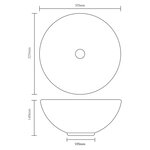 vidaXL Lavabo 32 5 x 14 cm Céramique Argenté
