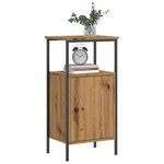 vidaXL Table de chevet chêne artisanal 41x31x80 cm bois d'ingénierie