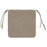 vidaXL Coussins de siège 4 Pièces Taupe 40 x 40 x 3 cm