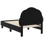 vidaXL Cadre de lit pour tout-petit avec tête de lit Noir 70 x 140 cm