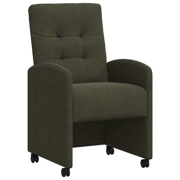 vidaXL Chaises de Salle à Manger avec Roues 2 pc Cuir suédé faux