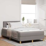 vidaXL Lit boxspring avec matelas Taupe 120 x 190 cm tissu