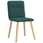 vidaXL Chaises à manger lot de 4 vert foncé tissu