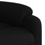 vidaXL Fauteuil inclinable en tissu noir