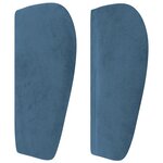 vidaXL Tête de lit avec oreilles Bleu foncé 183x23x78/88 cm Velours