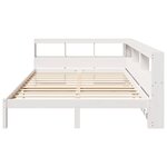 vidaXL Lit bibliothèque sans matelas blanc 150x200 cm bois pin massif
