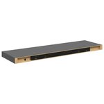 vidaXL Étagère murale flottante Gris brillant 80x23 5x3 8 cm MDF