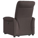 vidaXL Fauteuil inclinable de massage Marron foncé Tissu