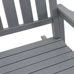 vidaXL Chaise à bascule de jardin Gris clair HDPE