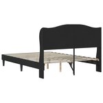 vidaXL Cadre de lit avec tête de lit Noir 160 x 200 cm Velours