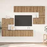 vidaXL Ensemble meuble TV 8 Pièces chêne artisanal 80 x 30 x 30 cm