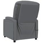 vidaXL Fauteuil de massage électrique Anthracite Similicuir