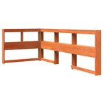 vidaXL Lit bibliothèque sans matelas cire marron 90x190 cm pin massif