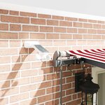 vidaXL Tissu de auvent Rouge et Blanc 600 × 300 cm Polyester