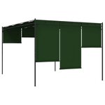 vidaXL Pavillon 4 x 3 x 2 3 m Vert Polyester et Acier