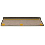 vidaXL Tapis d'escalier autocollants 30 Pièces 65x21x4 cm gris et beige