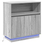 vidaXL Buffet avec LED Gris Sonoma 71x34 5x75 cm en bois d'ingénierie