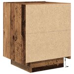 Tables de chevet vidaXL avec lumières LED 2 Pièces Bois ancien 45x40x55 cm