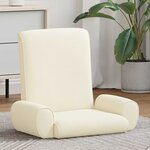 vidaXL Fauteuil de sol ajustable Crème Velours grainé