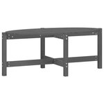 vidaXL Table basse Gris 118x63x45 cm Bois massif de pin