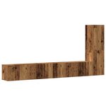 vidaXL Ensemble de meuble TV mural 3 Pièces vieux bois bois d'ingénierie