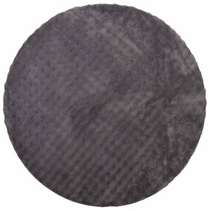 vidaXL Tapis de surface Rond HUARTE Anthracite Ø 200 CM Polyester