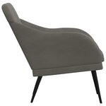 vidaXL Fauteuil Gris foncé 63x76x80 cm Velours